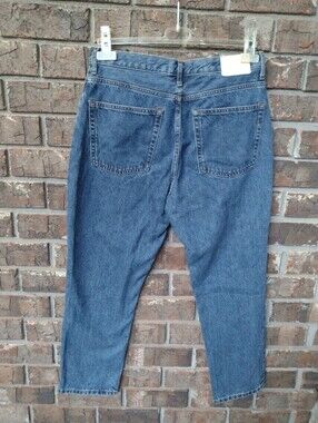 Everlane 90's Cheeky Jeans Organic Cotton Blue Denim Button Fly Women's 30 Ankle